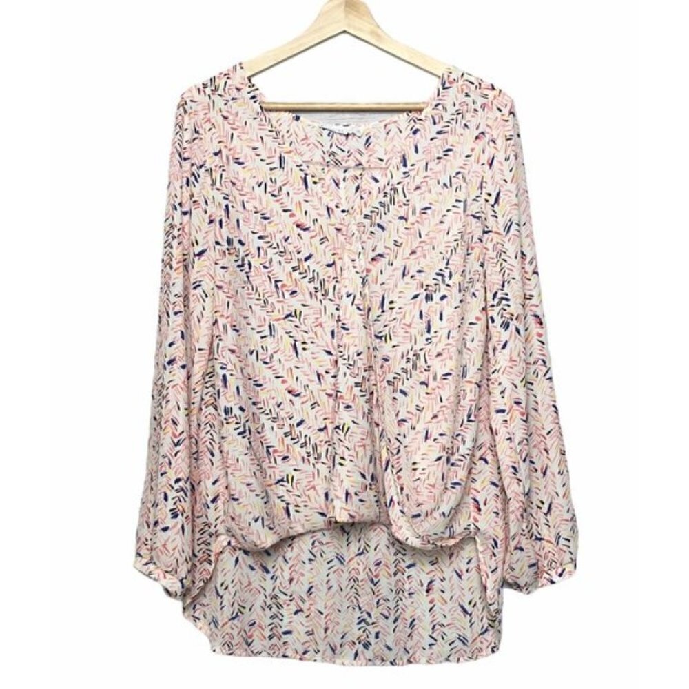 Lush Wrap Confetti Surplice Long‎ Sleeve S